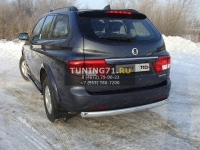 Пороги овальные с проступью 75х42 мм Ssang Yong Kyron 2